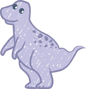 Crayon Kids Scribble Dinosaur Illustration vector