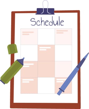 Tablet With Schedule Sheet vector