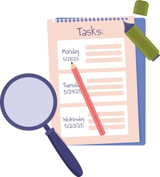 Tablet With Tasks Sheet vector