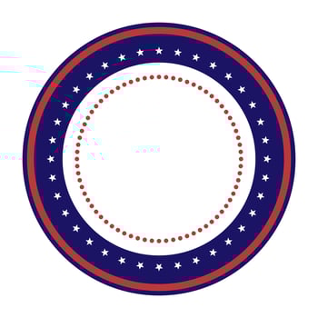 American Flag Stars Stripes Circular Frame vector