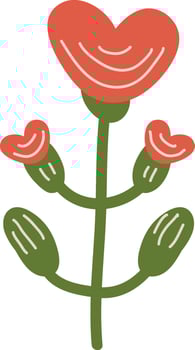 Scandinavian Folk Flower vector