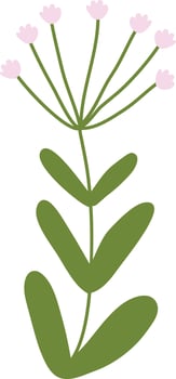 Simple Hand Drawn Flower Illustration vector