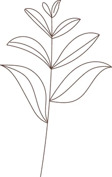 Floral Branch Sketch Illustration vector