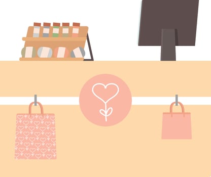 Cosmetics Store Manager Table vector