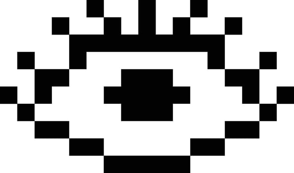 Pixels Y2K Eye Sticker vector