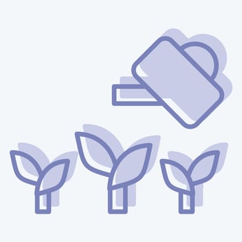 Icon Build Garden. related to Green House symbol. two tone style. design editable vector