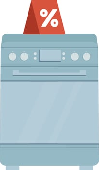 Kitchen Oven With Discount vector