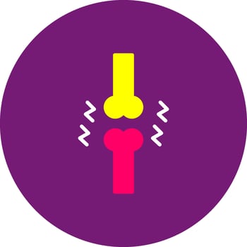 Joint Glyph Gino Color Articulation Connection Medical Bone vector