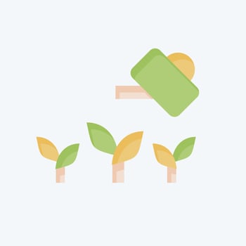 Icon Build Garden. related to Green House symbol. flat style. design editable vector