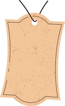 Blank Cardboard Paper Price Tag Icon vector
