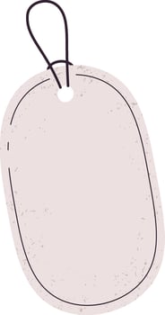 Blank Cardboard Paper Oval Price Tag Flat Illustration vector