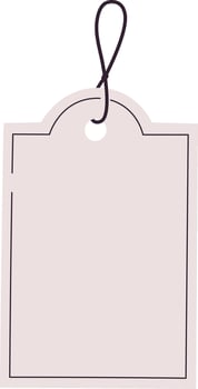 Flat Illustration Icon Blank Cardboard Paper Price Tag vector