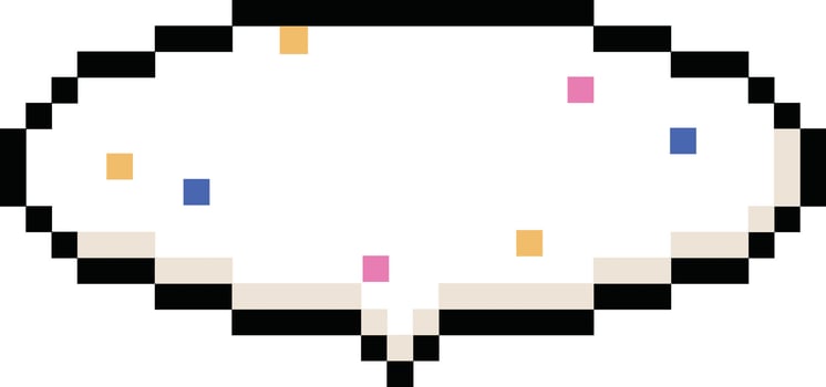 Pixel Art Speech Bubble vector