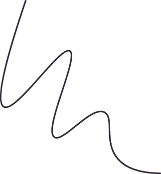 Handdrawn Curved Line Flat Illustration vector