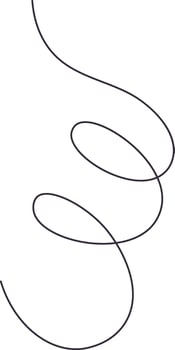 Handdrawn Curved Line Flat Illustration Hand Drawn Icon vector