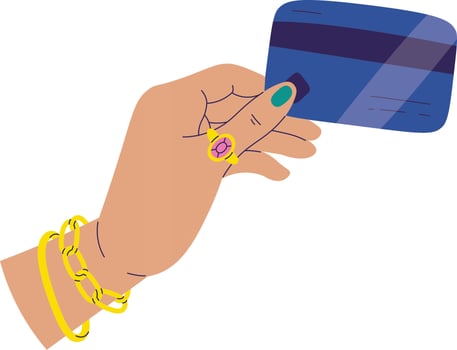 Hand Drawn Hand Holding Card vector