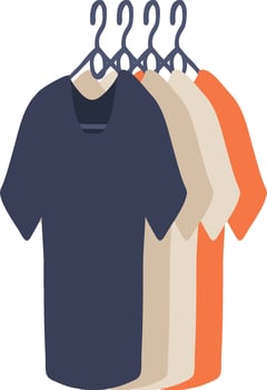 T-Shirts On Hanging vector