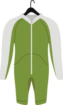 Sports Overalls On Hanging Flat Illustration vector
