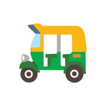 auto rickshaw on white background. vector