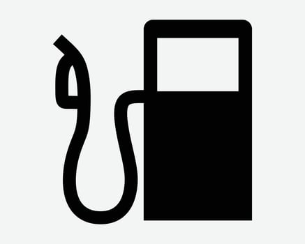 Petrol Station Icon Gas Pump Nozzle Sign Oil Refuel Gasoline Tank Fossil Fuel Car Energy Automotive Refill Transportation Industry Sign Symbol Graphic vector