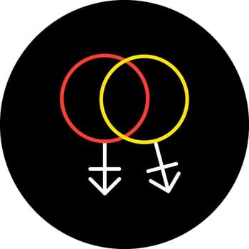 Lesbian Lined of LGBT Homosexual Pride Community vector
