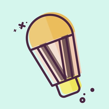 Icon LED Light Bulb. related to Green House symbol. MBE style. design editable vector