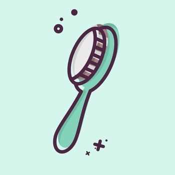Icon Eco Dish Brush. related to Green House symbol. MBE style. design editable vector