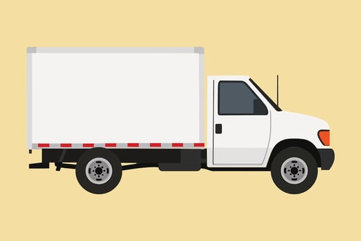 Delivery truck illustration ready for branding and logistics design projects with clean and modern style vector