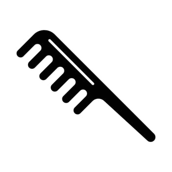 Salon hair comb beauty grooming tool flat design icon vector