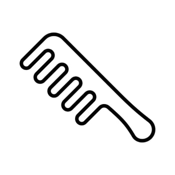 Hair styling comb grooming and beauty accessory flat symbol vector
