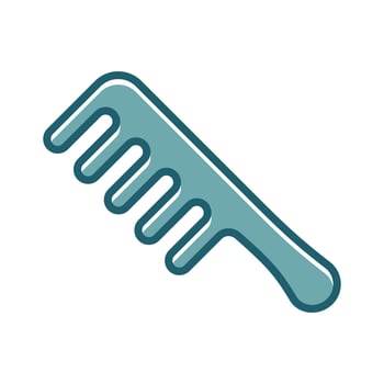 Plastic comb hair styling accessory grooming tool illustration vector