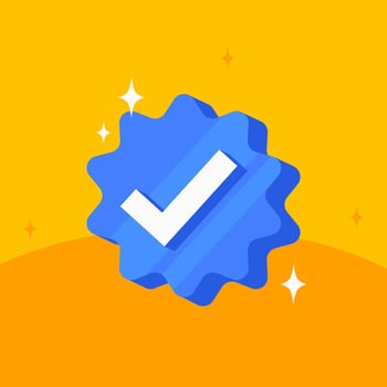 Blue Verified Legit Badge vector