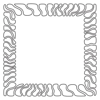 Black linear spots frame. Empty space for text or picture. Square frame or border. vector