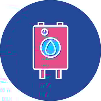 Boiler on Furnace Heater Water Heater Apparatus vector