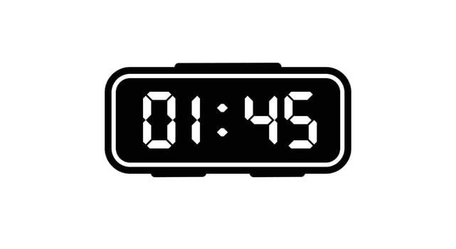 12 digital clock icon design isolated on white background vector