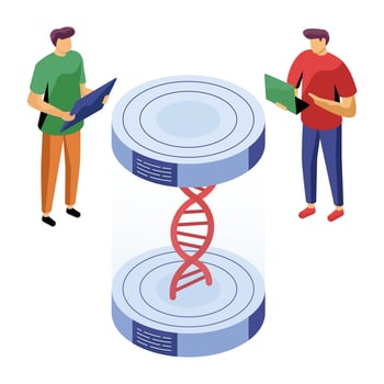 DNa illustration in design, genetic material vector