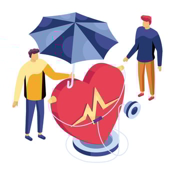 Premium download illustration of heart insurance vector