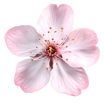 Sakura cherry blossom flower isolated on transparent background png