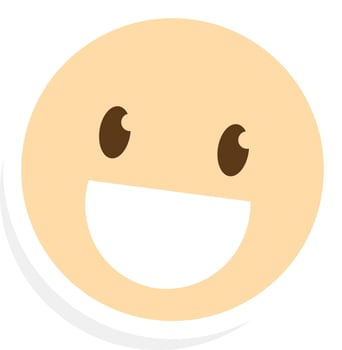 Smile Shape Paper Sticker vector