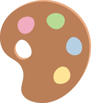 School Artist Palette vector