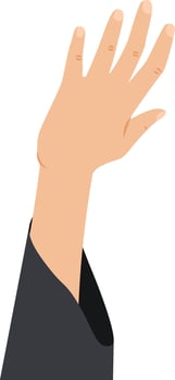 Hand in Graduation Attire vector