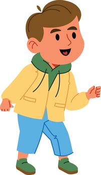 Happy Boy in Casual Outfit vector