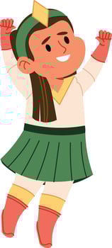 Joyful Girl Superhero vector