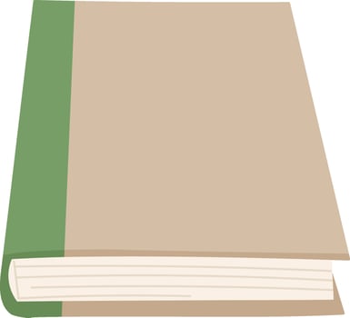 Closed Hardcover Book vector