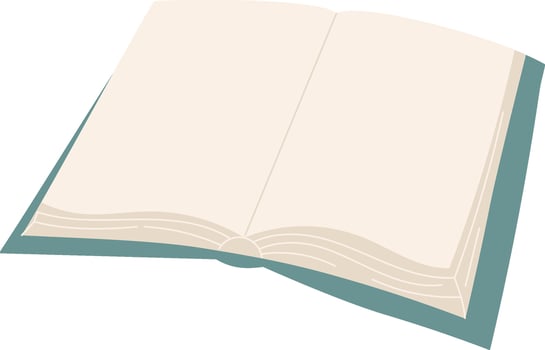 Open Book with Blank Pages Illustration vector
