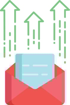Flat mail send illustration icon design vector
