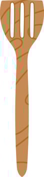 Simple Wooden Spatula for Everyday Kitchen Use vector
