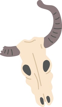Vintage Skull Of Cow vector