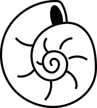 Doodle Sea Shell Flat Illustration vector
