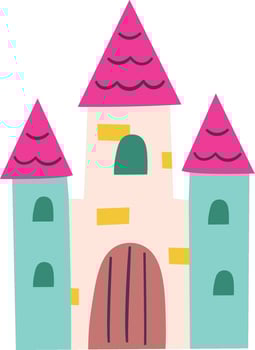 Hand Drawn Fairy Tale Castle vector